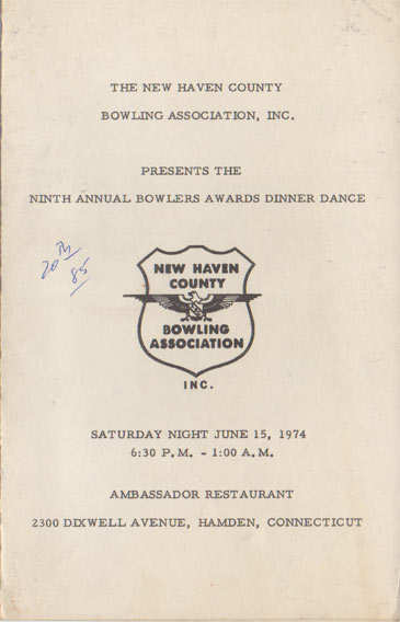 1974 Awards Dinner Booklet Cover