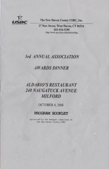 2008 Awards Dinner Booklet Cover