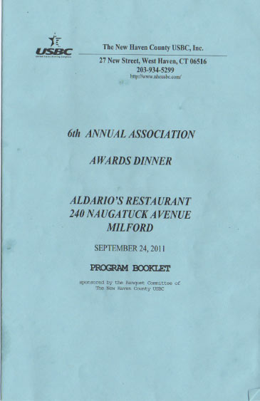 2011 Awards Dinner Booklet Cover